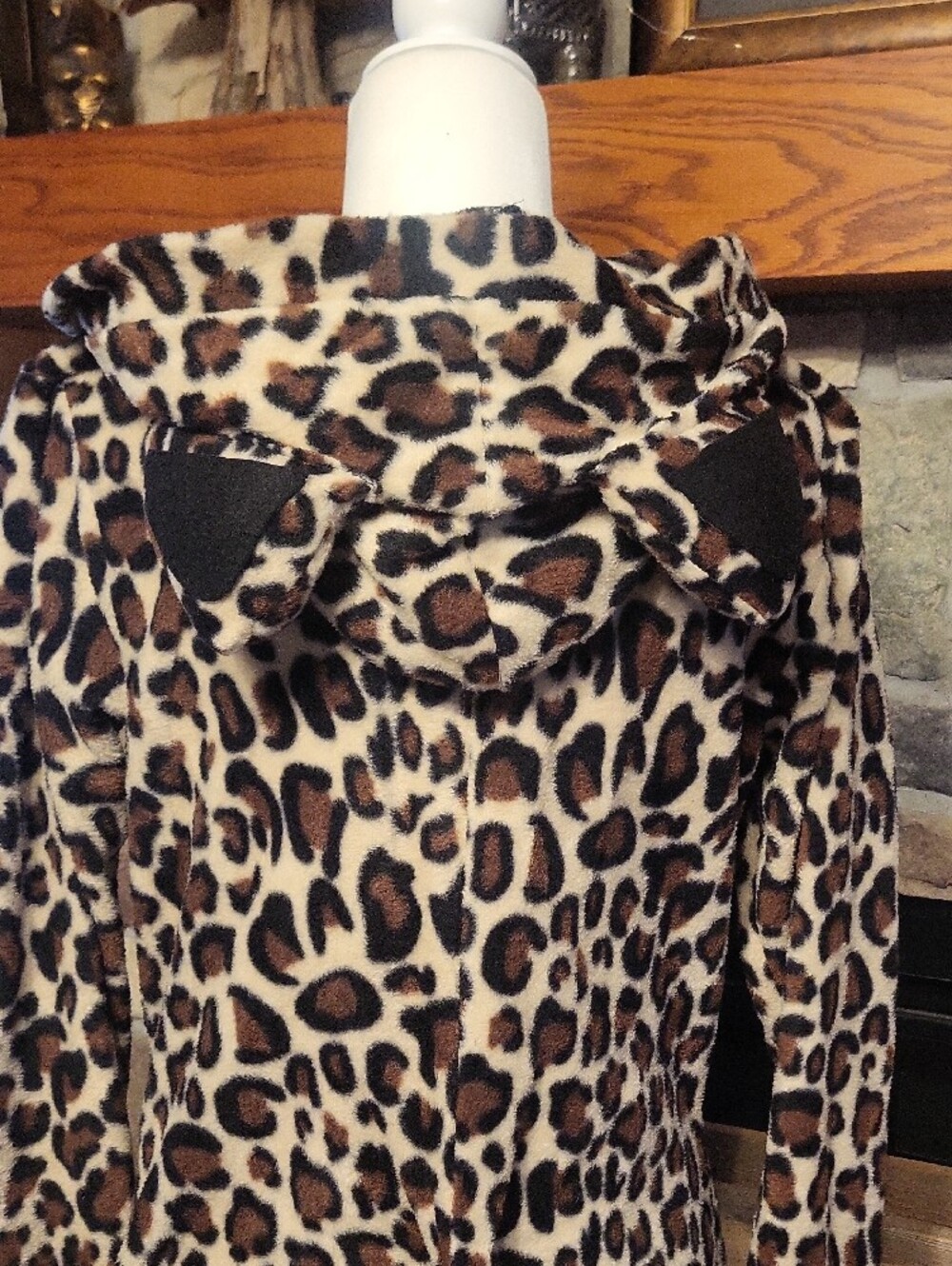 Leg Avenue Leopard-Print Hooded Cat Costume in Brown and Pink - Picture 9 of 13